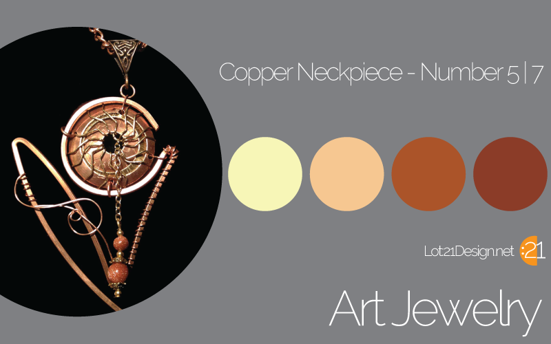 Art Jewelry Copper Neckpiece - Nonpareil, Ltd.